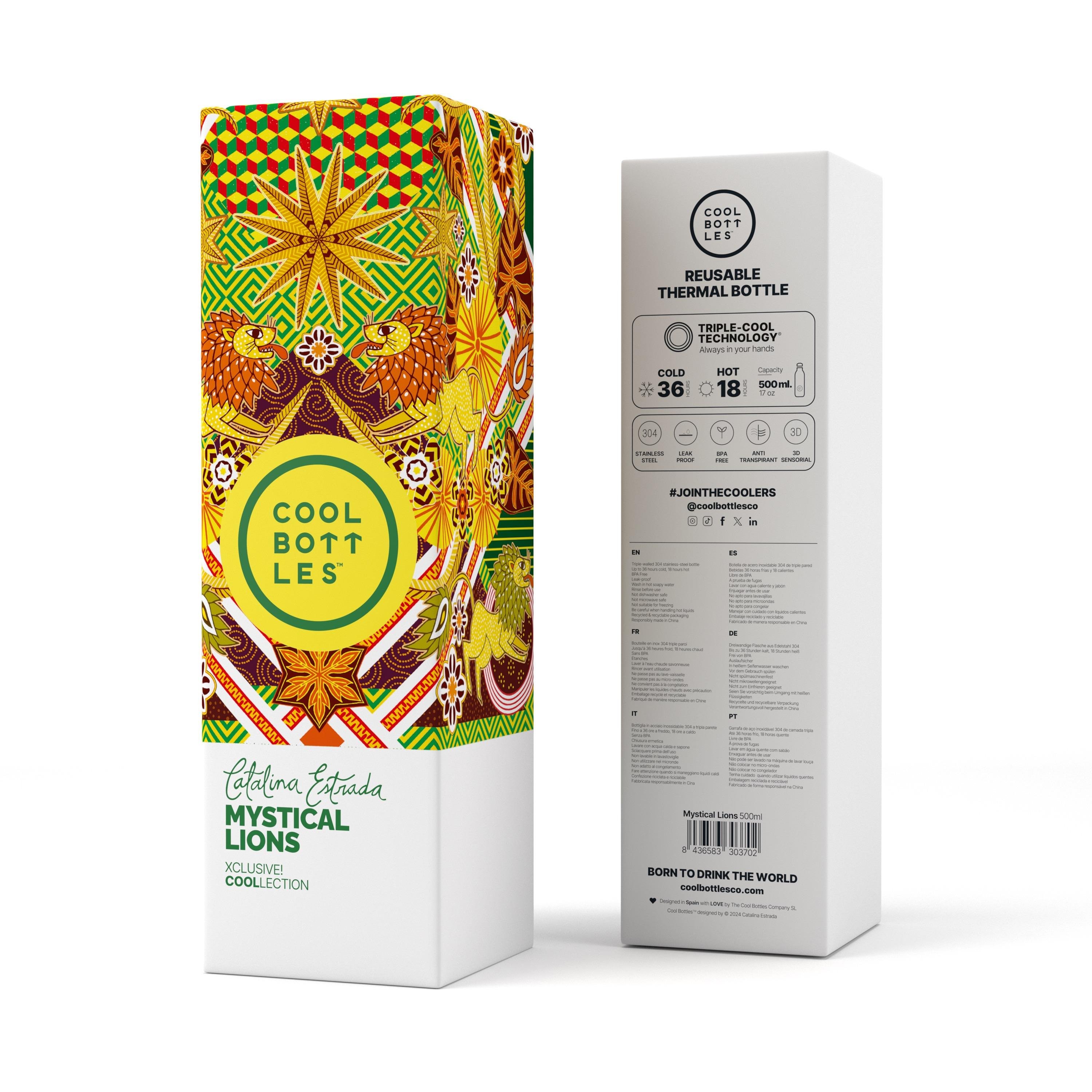 CBB50MYLCool Bottles The Bottle - Mystical Lions 500ml
