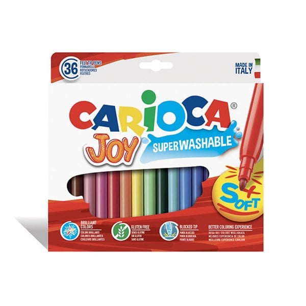 CRC.40616Carioca Joy Süper Yıkanabilir Keçeli Boya Kalemi 36'Lı