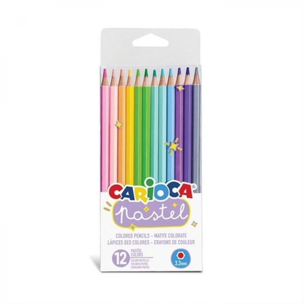 CRC.43034Carioca Kuru Boya Kalemi Pastel Renkler 12’Li