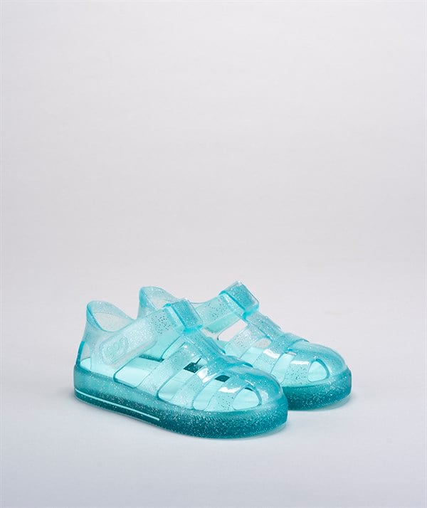 İgor Yazlık Çocuk Star Glitter Sandalet Purpurina Aguamarina