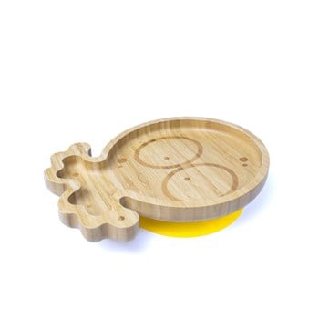 Jellyboon Bambu Ahtapot Sarı Vakumlu Tabak