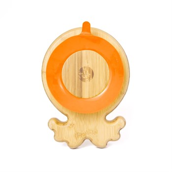 Jellyboon Bambu Ahtapot Turuncu Vakumlu Tabak