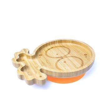 Jellyboon Bambu Ahtapot Turuncu Vakumlu Tabak