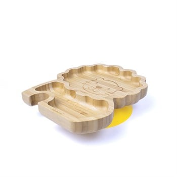 Jellyboon Bambu Aslan Sarı Vakumlu Tabak