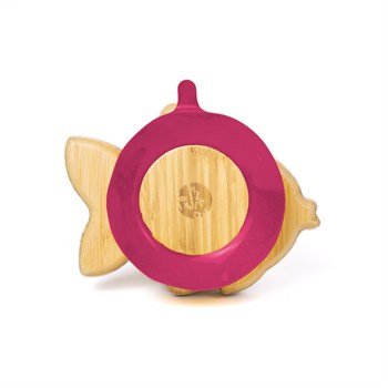 Jellyboon Bambu Balık Bordo Vakumlu Tabak