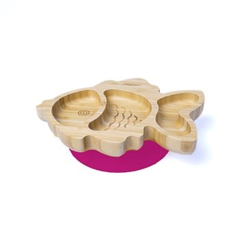 Jellyboon Bambu Balık Bordo Vakumlu Tabak