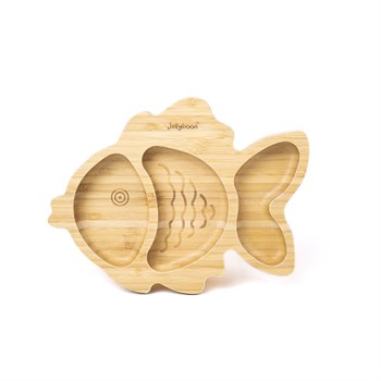 Jellyboon Bambu Balık Mavi Vakumlu Tabak