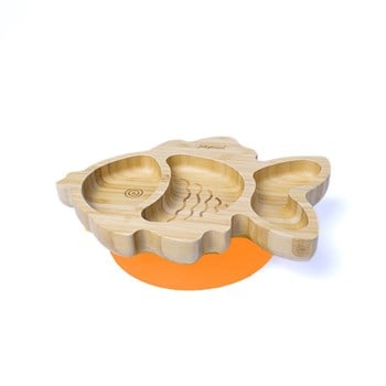 Jellyboon Bambu Balık Turuncu Vakumlu Tabak