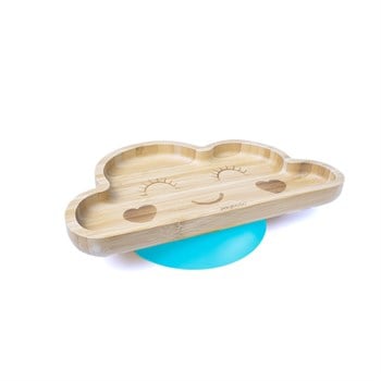 Jellyboon Bambu Bulut Mavi Vakumlu Tabak