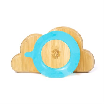 Jellyboon Bambu Bulut Mavi Vakumlu Tabak