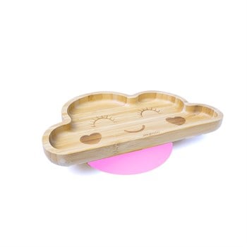 Jellyboon Bambu Bulut Pembe Vakumlu Tabak