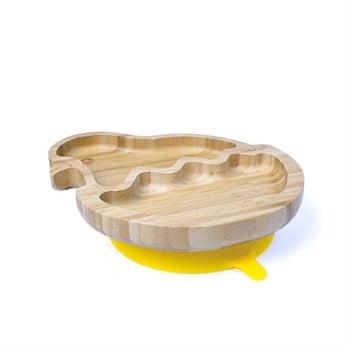 Jellyboon Bambu Civciv Sarı Vakumlu Tabak