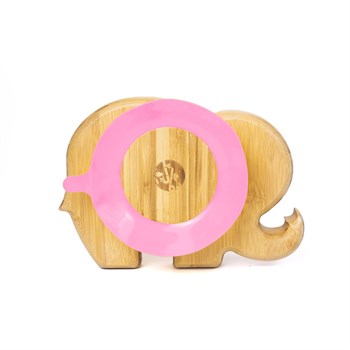 Jellyboon Bambu Fil Pembe Vakumlu Tabak