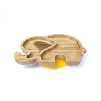 Jellyboon Bambu Fil Sarı Vakumlu Tabak