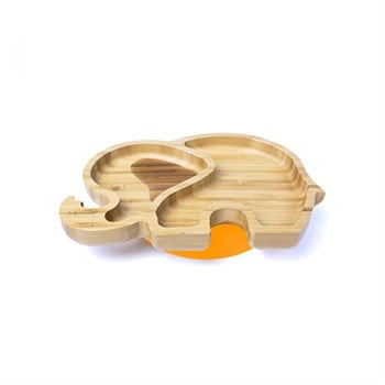 Jellyboon Bambu Fil Turuncu Vakumlu Tabak