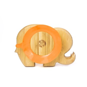 Jellyboon Bambu Fil Turuncu Vakumlu Tabak