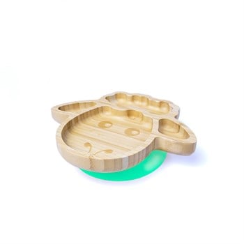 Jellyboon Bambu Kuzu Yeşil Vakumlu Tabak