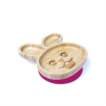 Jellyboon Bambu Tavşan Bordo Vakumlu Tabak