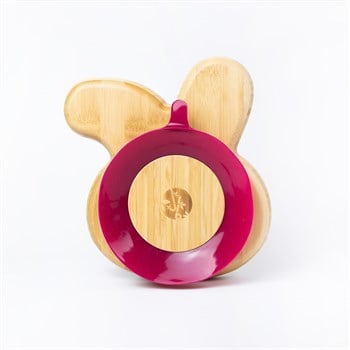 Jellyboon Bambu Tavşan Bordo Vakumlu Tabak