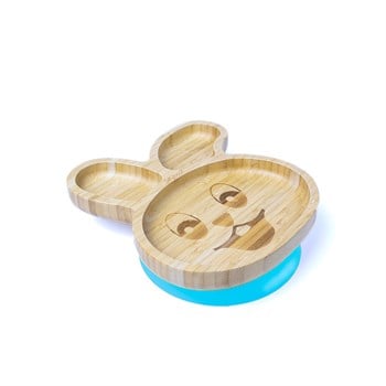 Jellyboon Bambu Tavşan Mavi Vakumlu Tabak