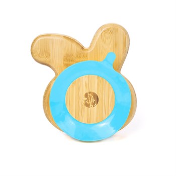 Jellyboon Bambu Tavşan Mavi Vakumlu Tabak