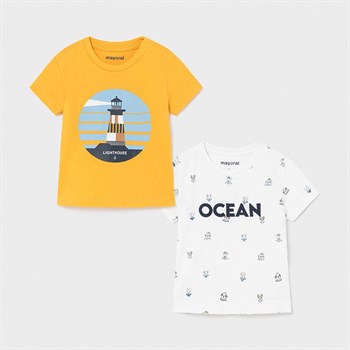 Mayoral Erkek Bebek 2'Li Baskılı Kısa Kol Tshirt