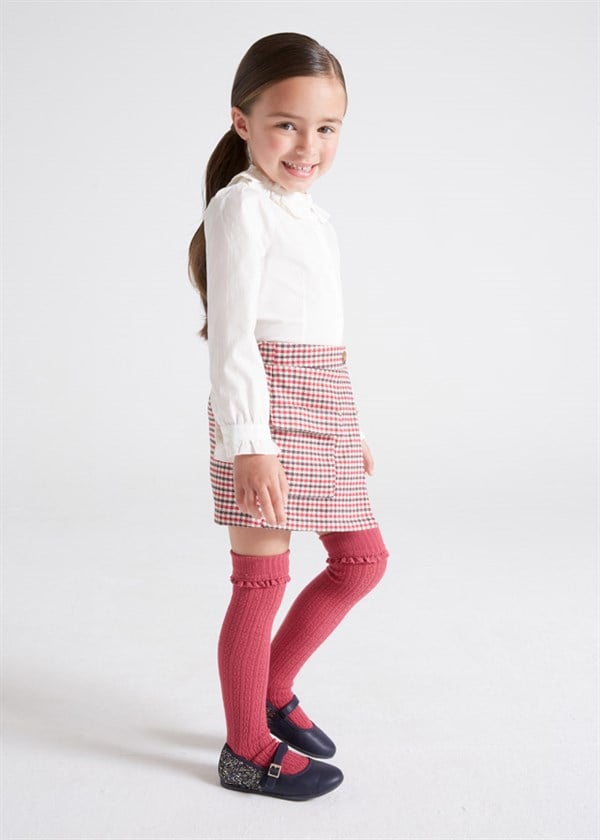Mayoral Kız Çocuk Fırfırlı Uzun Çorap