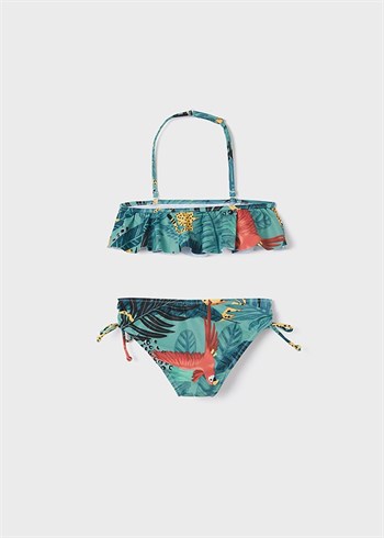 Mayoral Kız Çocuk Safari Baskılı Fırfırlı Bikini Takımı