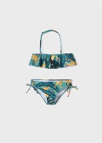 Mayoral Kız Çocuk Safari Baskılı Fırfırlı Bikini Takımı