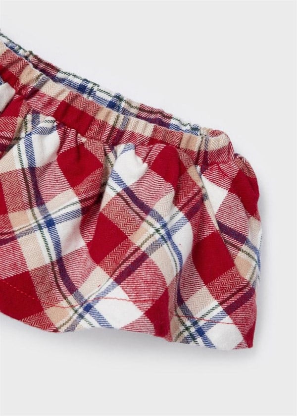 Mayoral Yenidoğan Kız Çoraplı Ekose Etekli 3'Lü Takım