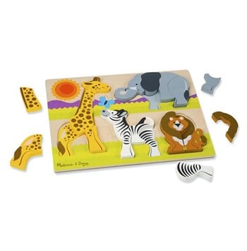 Melissa&Doug Ahşap Tombul Parçalı Yapboz- Safari