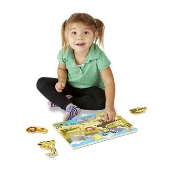 Melissa&Doug Ahşap Tutmalı Yapboz - Safari (Yeni)