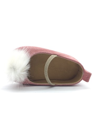 Nubebe Kız Çocuk Ponponlu Yeni Doğan Patiği