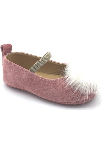 Nubebe Kız Çocuk Ponponlu Yeni Doğan Patiği