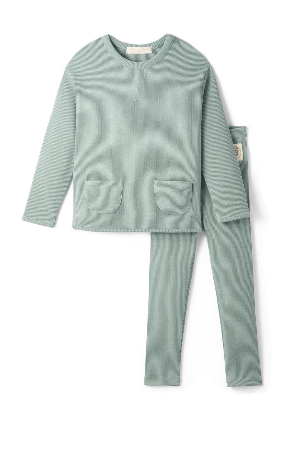 PTC.016Petit Coral Yeşil Pamuklu Kaşkorse Takım