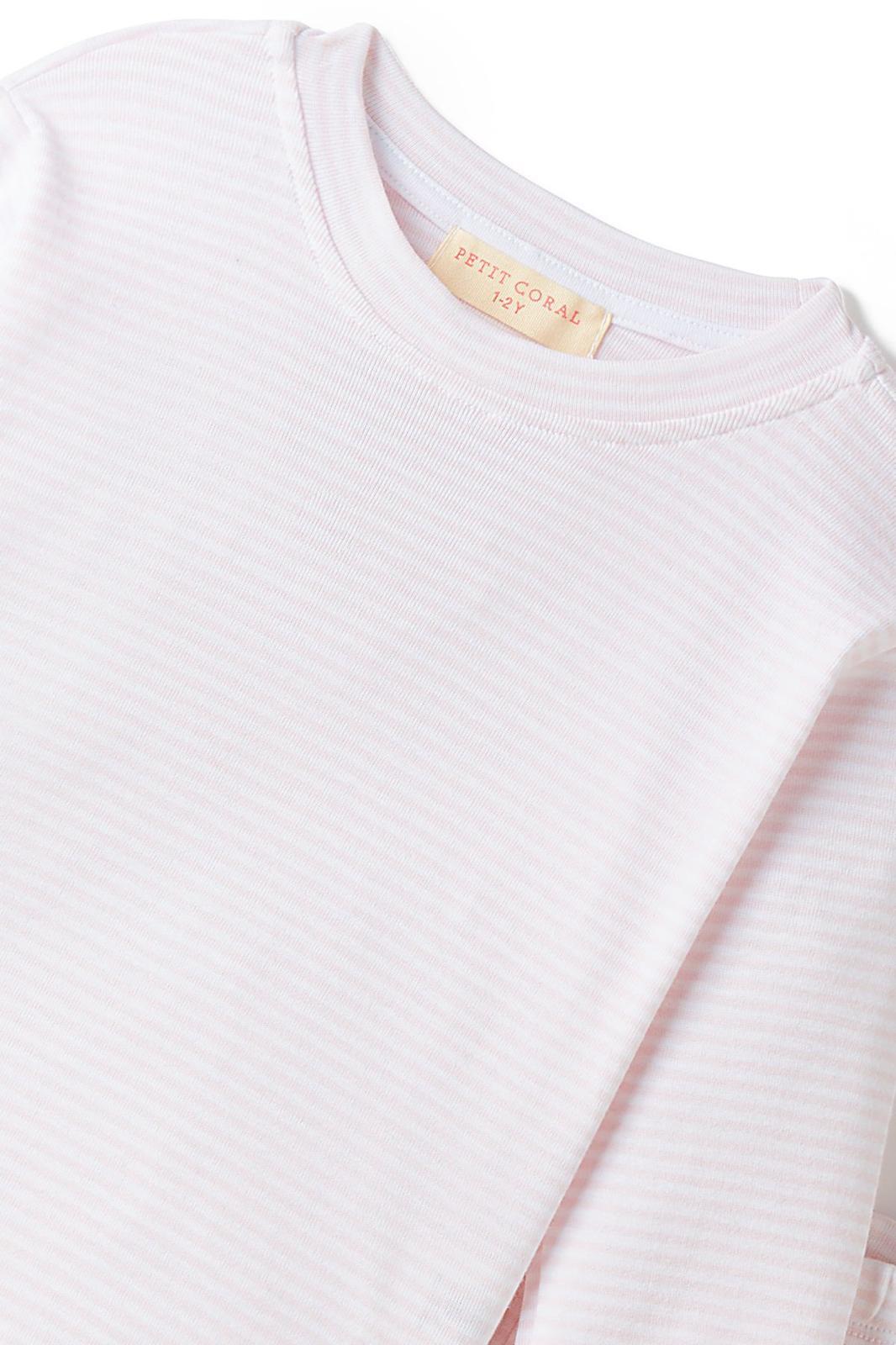 PTC.002Petit Coral Pink Stripe Pijama Takımı