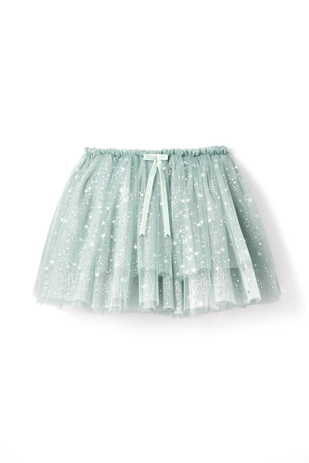 PTC.009Petit Coral Minty Stardust Mavi Yıldızlı Etek