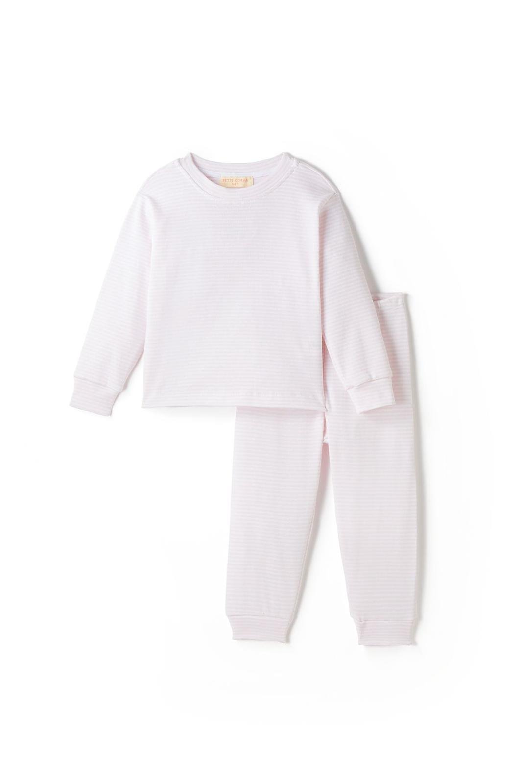 PTC.002Petit Coral Pink Stripe Pijama Takımı