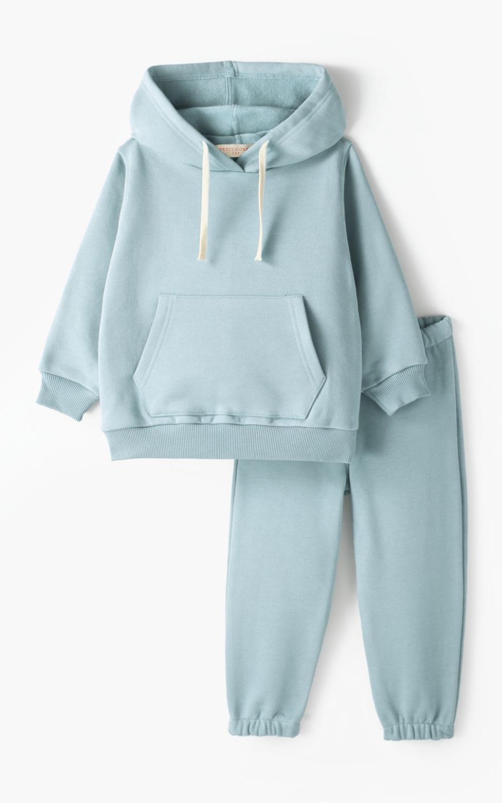 PTC.015Petit Coral Mavi Kapüşonlu Eşofman Takımı