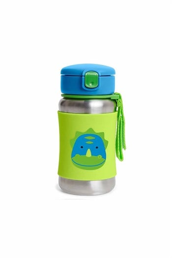 Skip Hop Pipetli Paslanmaz Çelik Suluk Dino