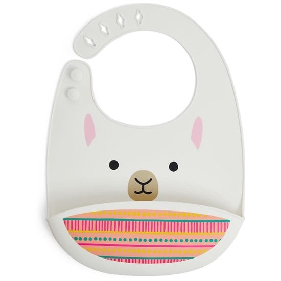 Skip Hop Zoo Bebek Silikon Mama Önlüğü Lama