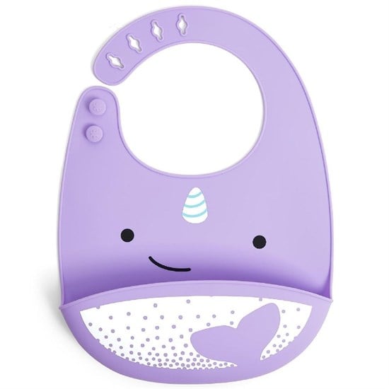 Skip Hop Zoo Bebek Silikon Mama Önlüğü Narwhal