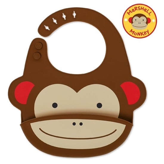 Skip Hop Zoo Bebek Silikon Mama Önlüğü Maymun