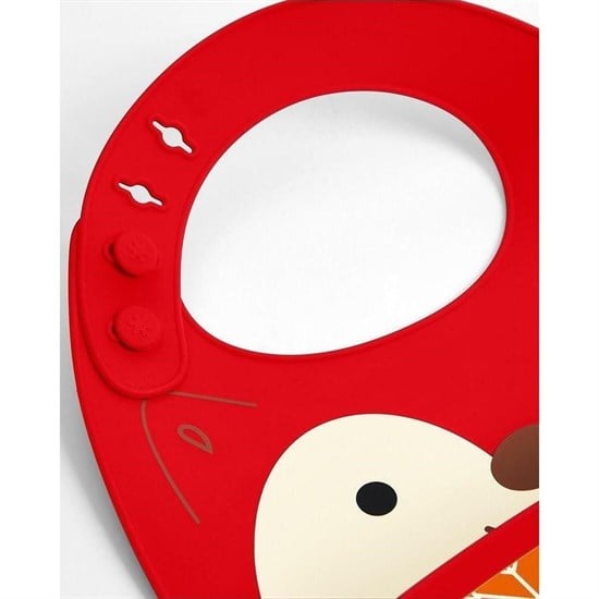 Skip Hop Zoo Bebek Silikon Mama Önlüğü Tilki