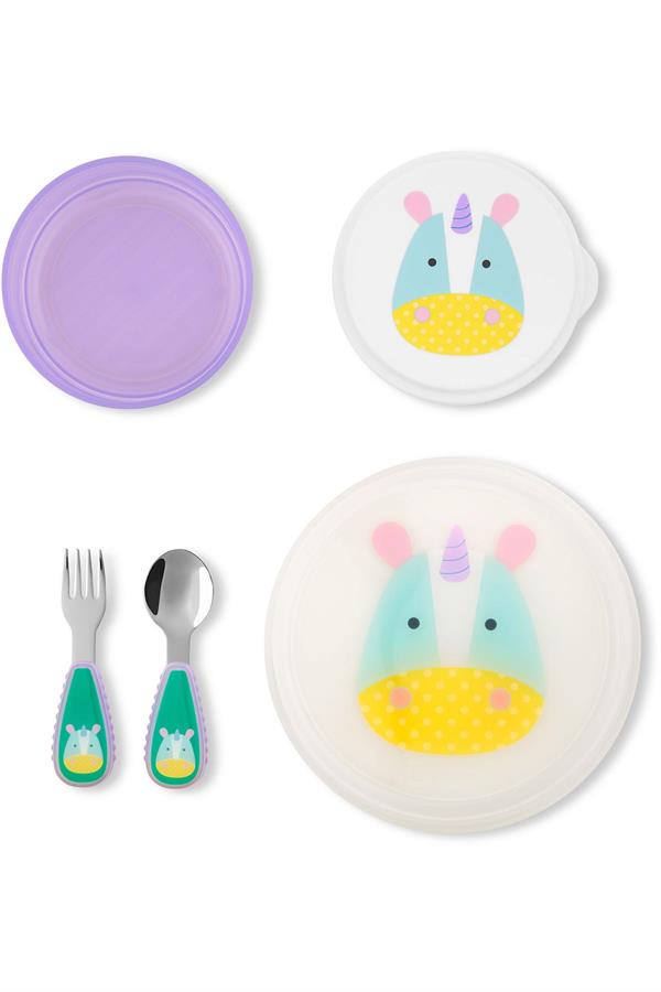 SKP.9N833810Skip Hop Zoo Tabak Kase Çatal Kaşık Seti Unicorn