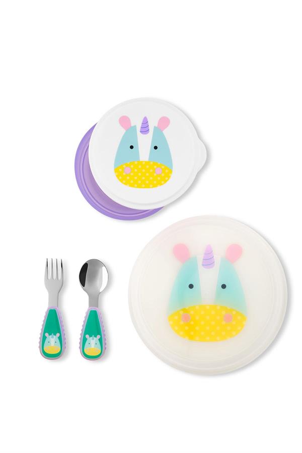 SKP.9N833810Skip Hop Zoo Tabak Kase Çatal Kaşık Seti Unicorn