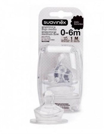 Suavınex Geniş Ağız Silikon Ortodontik Biberon Emziği 2'Li (No1- Orta Akış) (0-6 Ay)