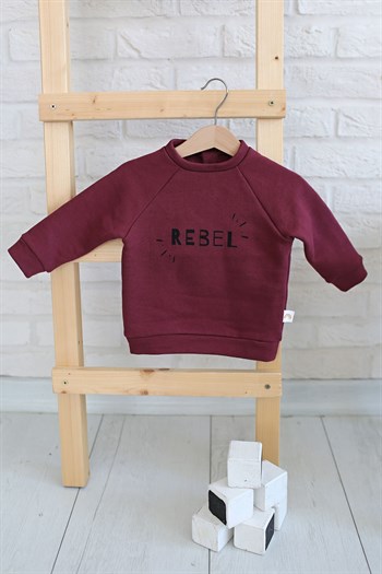 Tiny Little Love Burgundy Rebel Sweatshirt