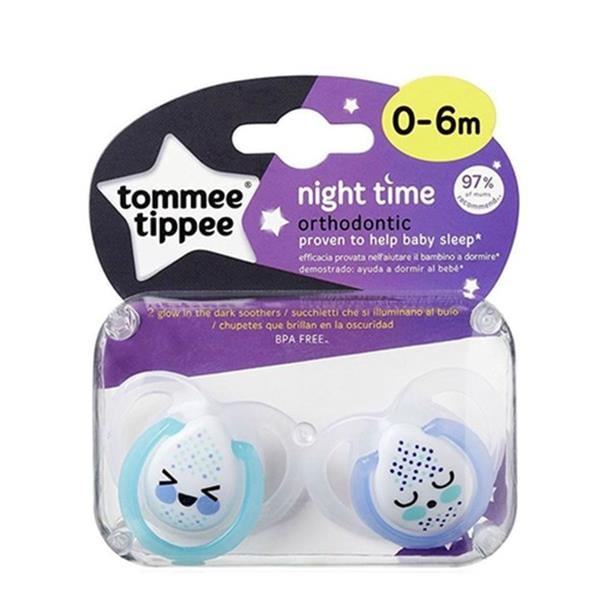 TMT.43336102Tommee Tippee Night Time 2'Li Emzik 0-6 Ay