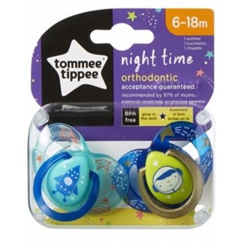 Tommee Tippee 2x Gece Emzik 6-18 Ay